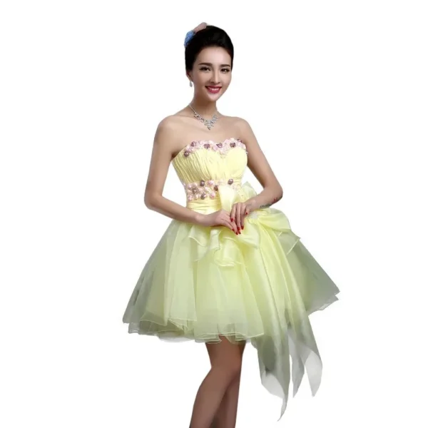 Yellow bridesmaid dresses for parties, balls, and performances - Image 5